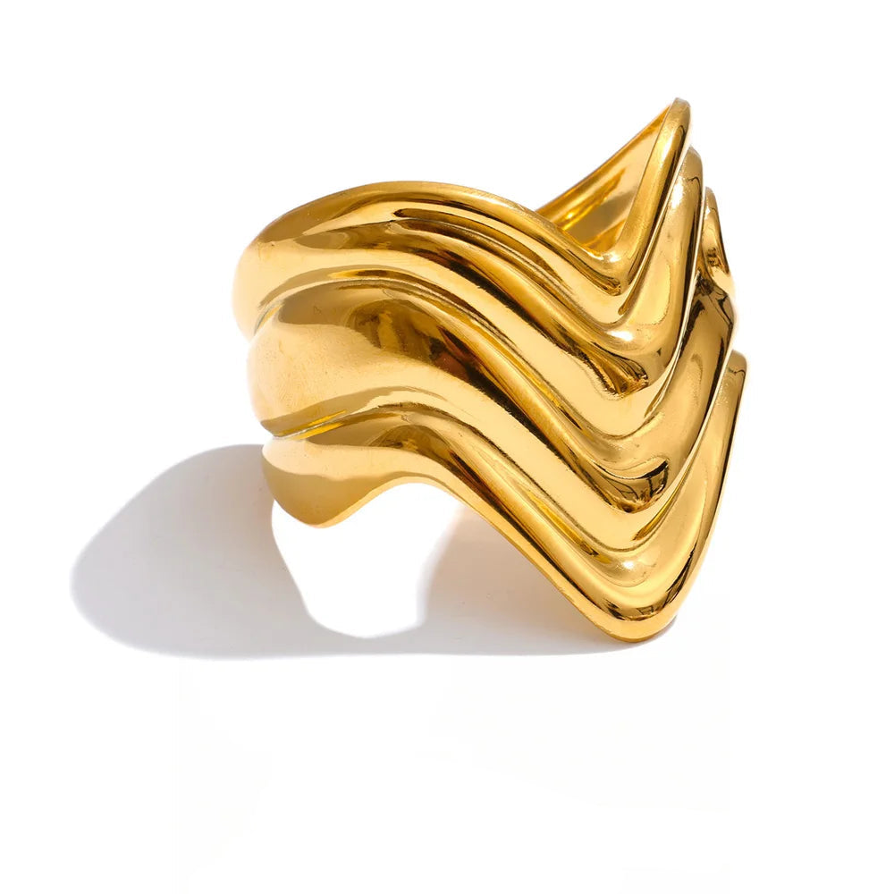 Geometric Bracelet — Gold-Plated Stainless Steel · PS904