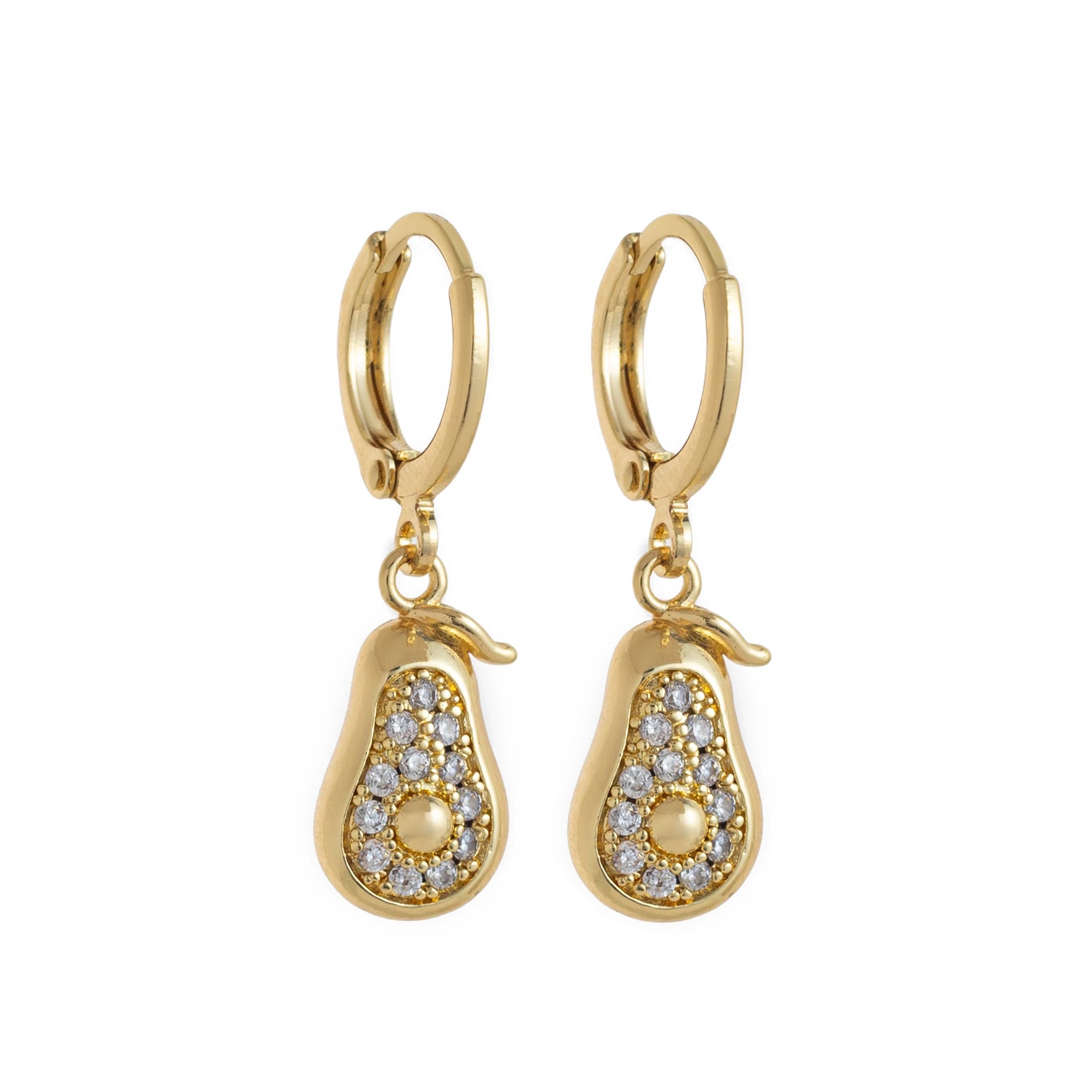 Fruit series gold earrings with high-end feel, ins style earrings with gold plating and color preservation wholesale