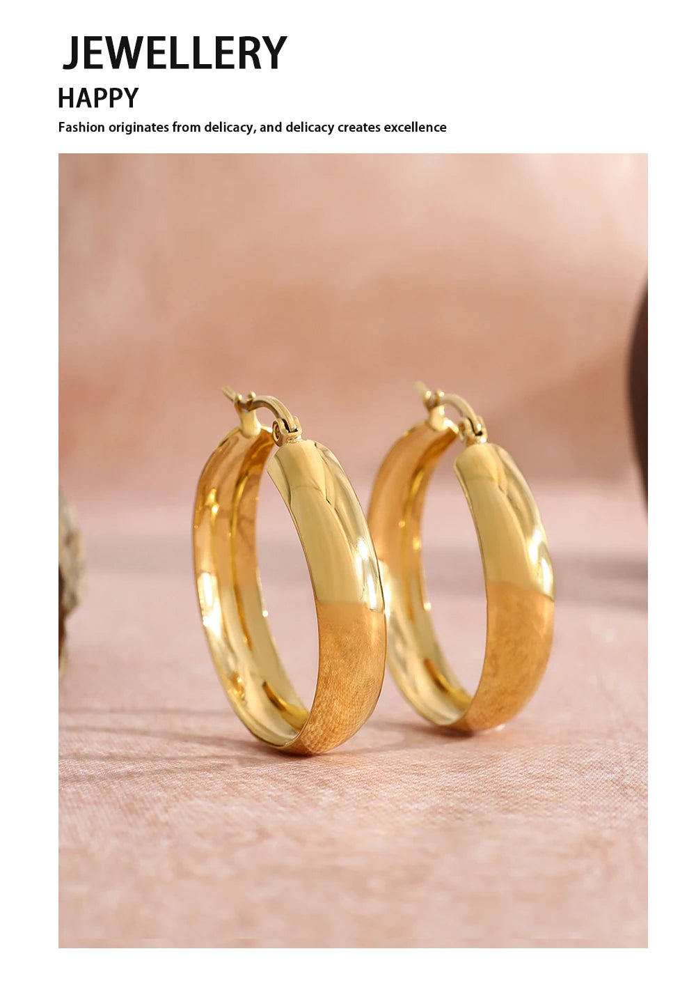 Hoop Earrings Vintage — 316L Stainless Steel · PS417