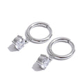 Cubic Zirconia Geometric Earrings — Gold-Plated Stainless Steel with Cubic Zirconia · PS1300