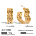 Sculptural Heart Hoop Earrings — Stainless Steel · PS065