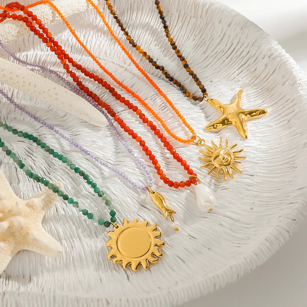 Ocean Starfish Necklace — Stainless Steel · PS159