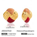 Two-Tone Woven Hoop Earrings — Stainless Steel · PS100