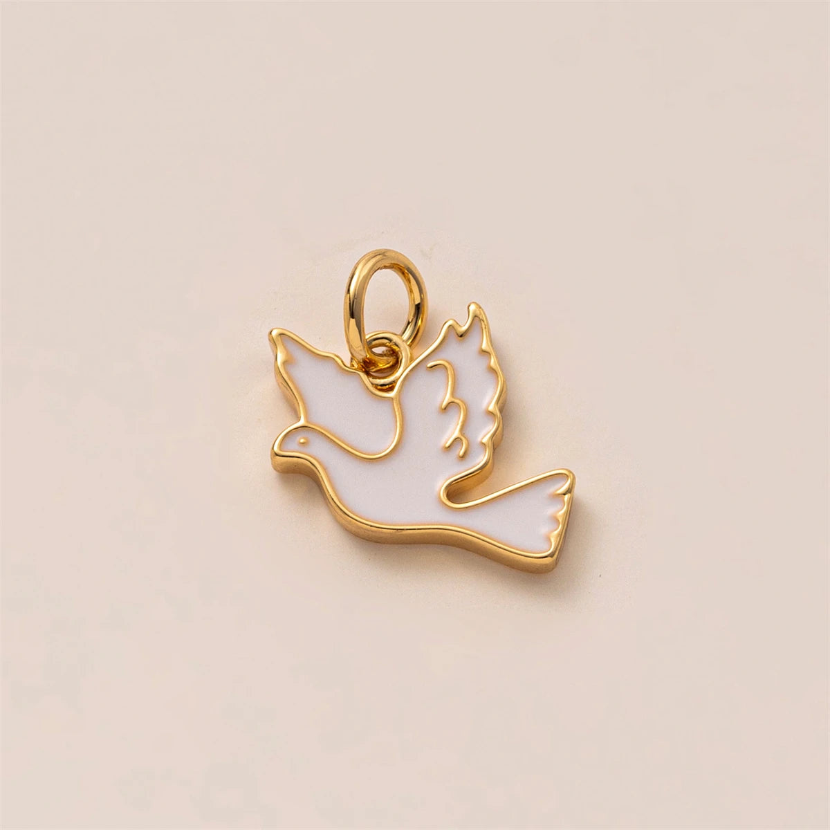 【DIY Pendant】Gold Plated Copper Zircon Inlaid Charm Pendant - PC005