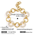 White Green Resin Bracelet — Stainless Steel · PS379