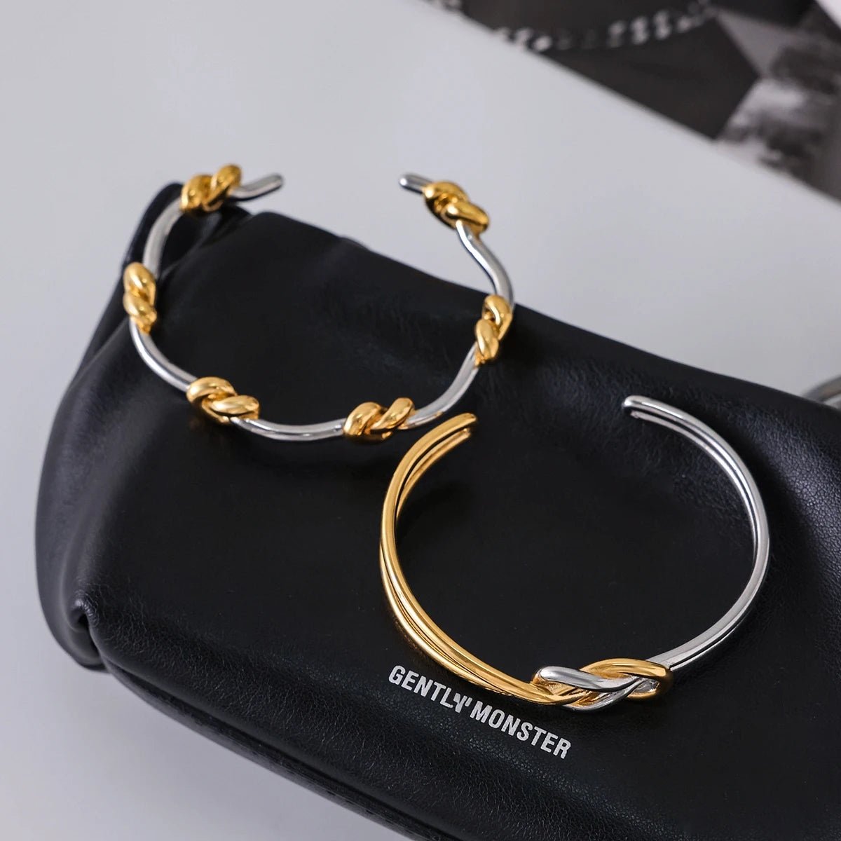 Two-Tone Knot Bracelet — Stainless Steel · PS366
