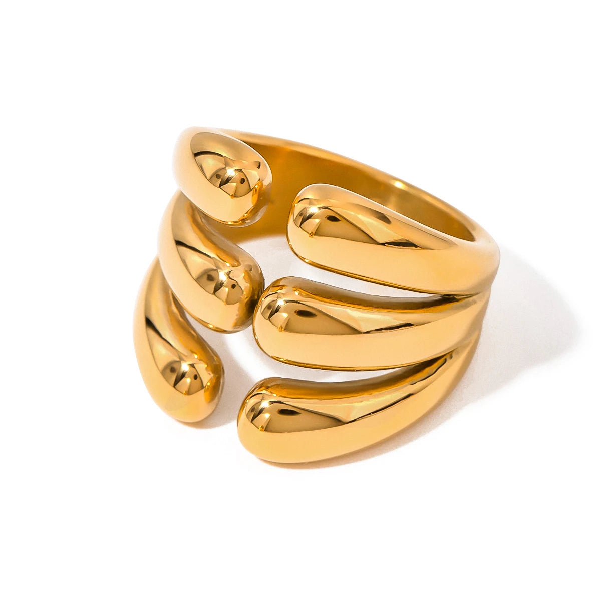 Irregular Open Ring — Stainless Steel · PS321
