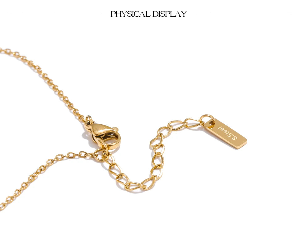 Sun geometric necklace in gold-plated stainless steel.