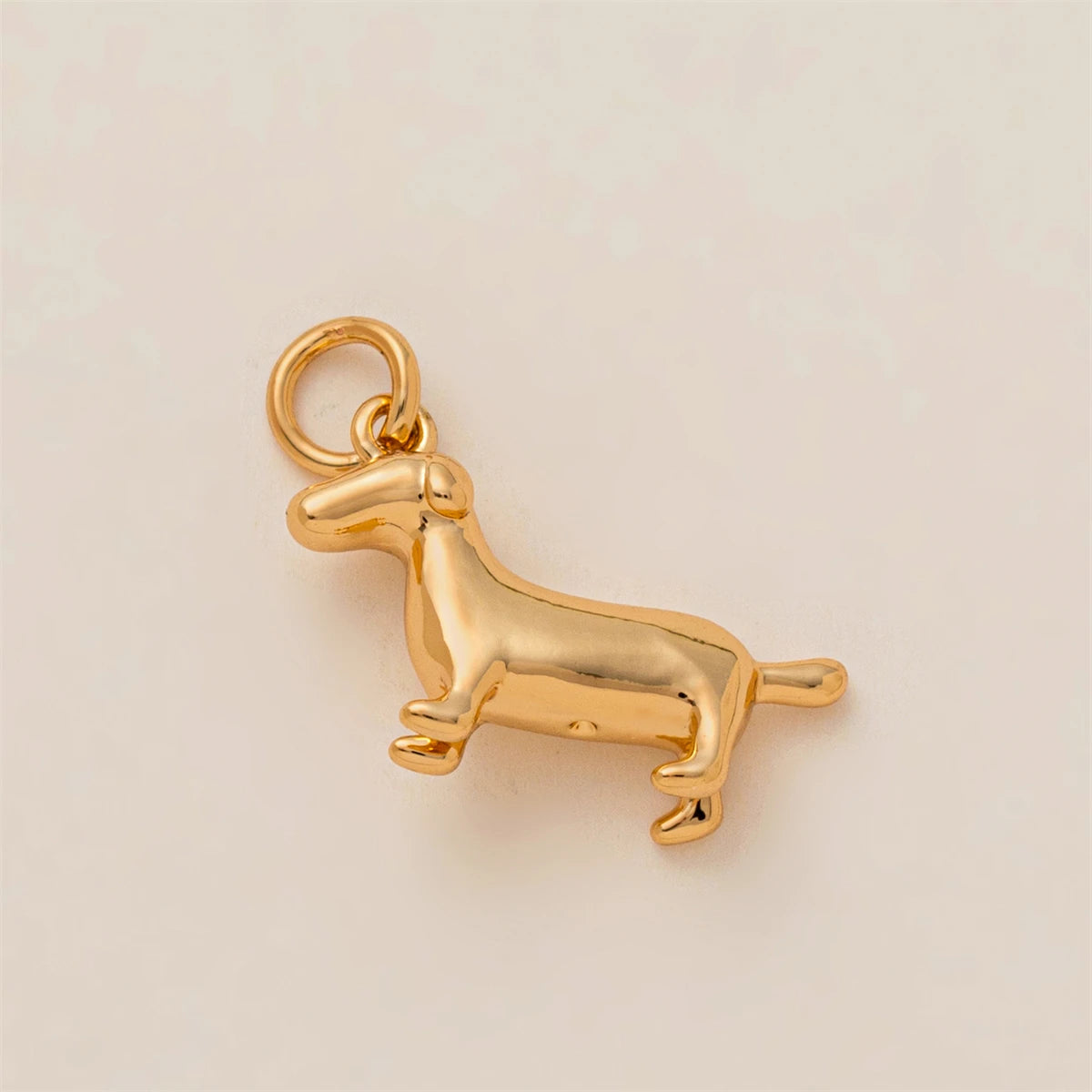 【DIY Pendant】Gold Plated Copper Zircon Inlaid Charm Pendant - PC005