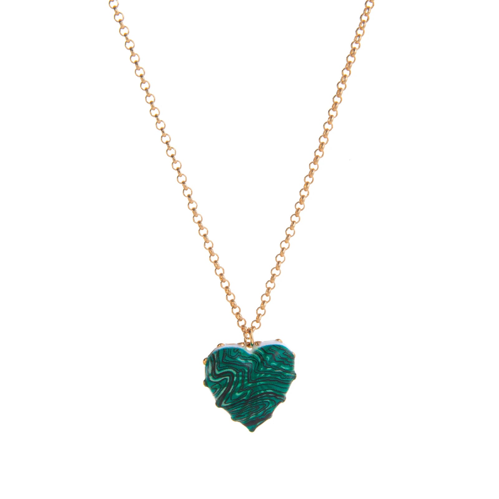 Ins style versatile oil dripping love design pendant collarbone chain small fresh jewelry women's gold plating