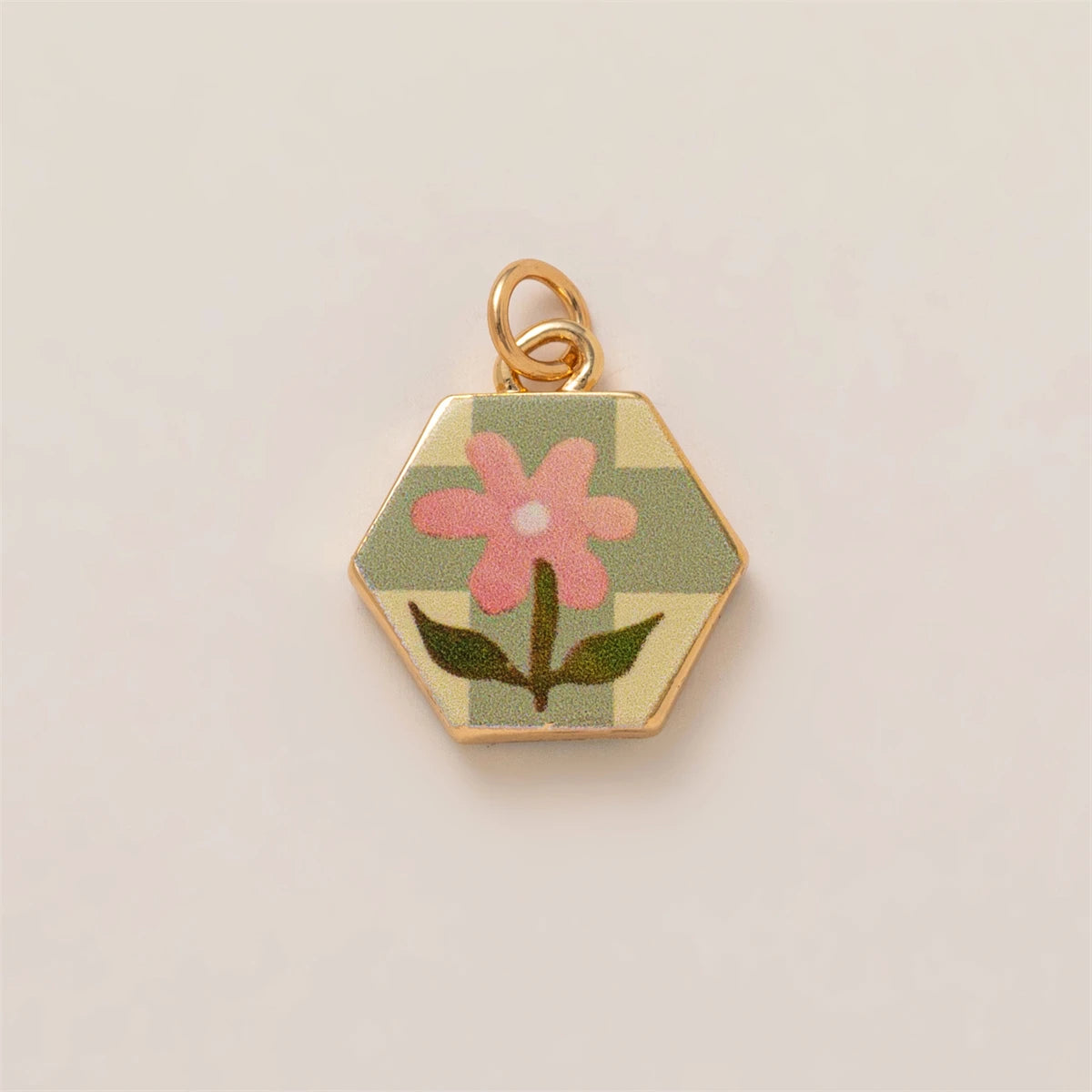 【DIY Pendant】Copper Floral Charm Pendant - PC006
