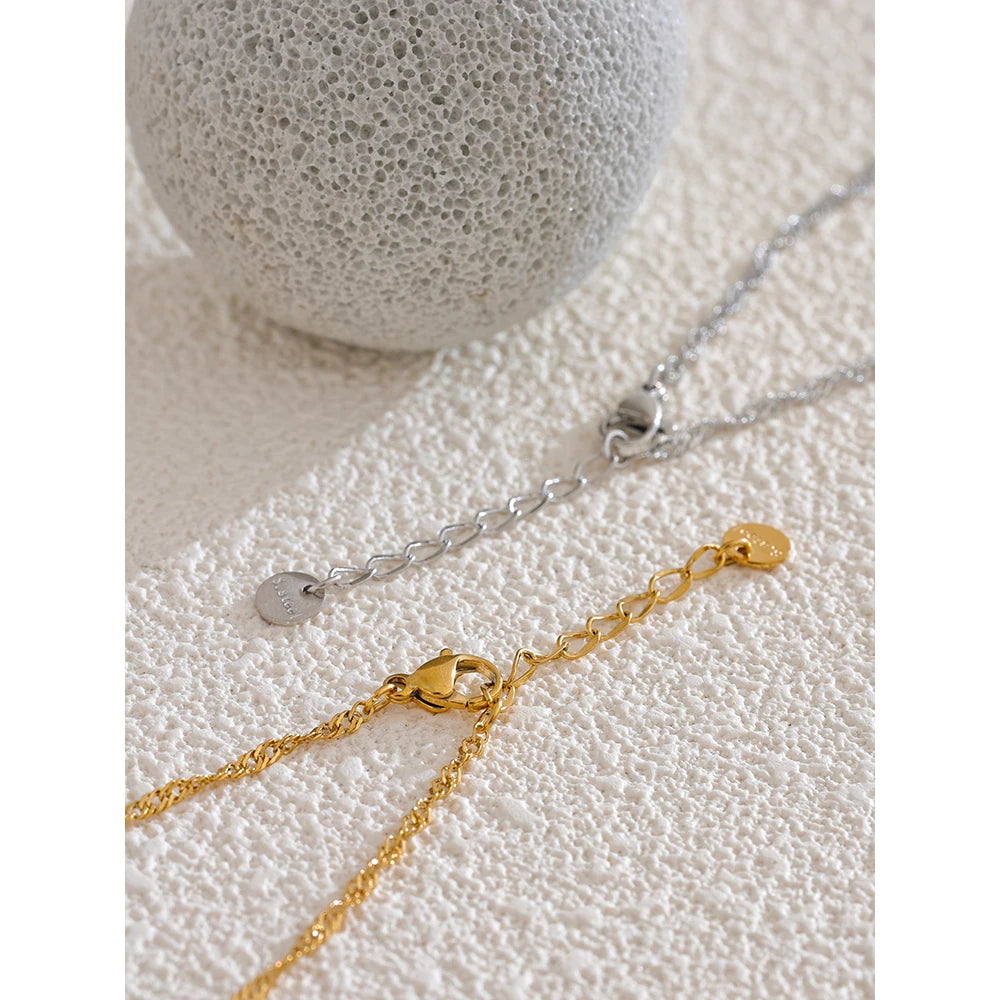 Geometric Chain Bracelet — Gold-Plated Stainless Steel · PS2065