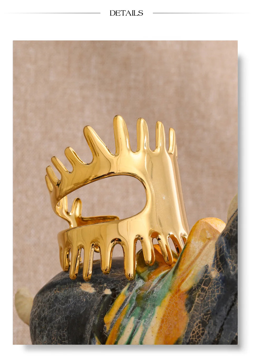 Geometric Bracelet — Gold-Plated Stainless Steel · PS962