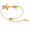 Flower Chain Bracelet — Gold-Plated Stainless Steel · PS1043