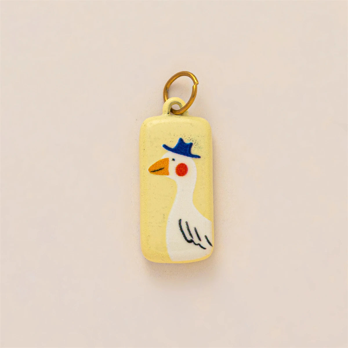 【DIY Pendant】Gold Plated Stainless Steel Oval Charm Pendant - PS012