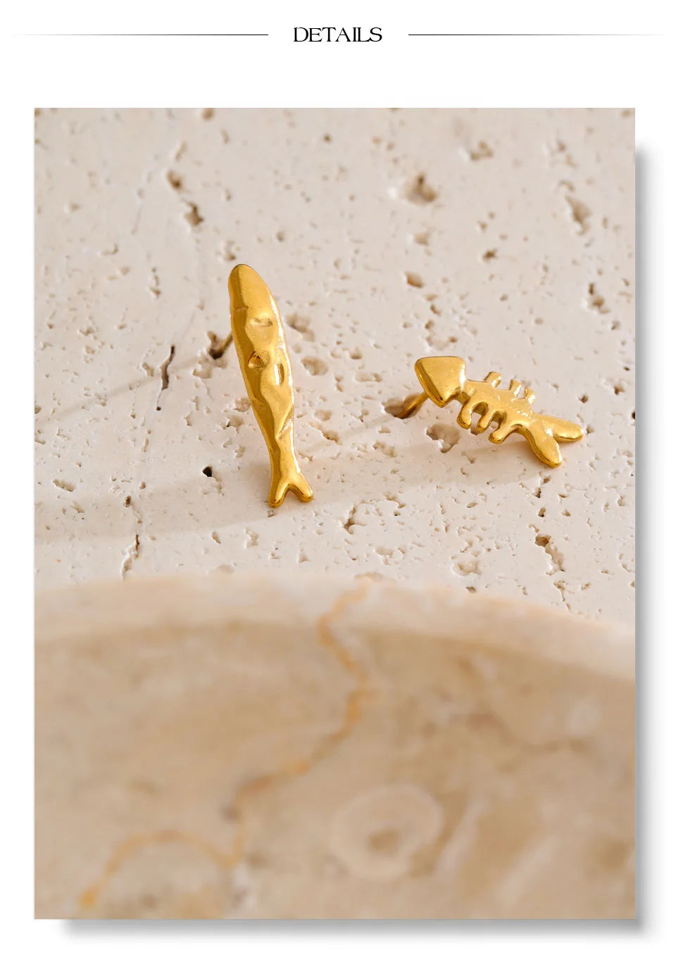 Geometric Earrings — Gold-Plated Stainless Steel · PS1549