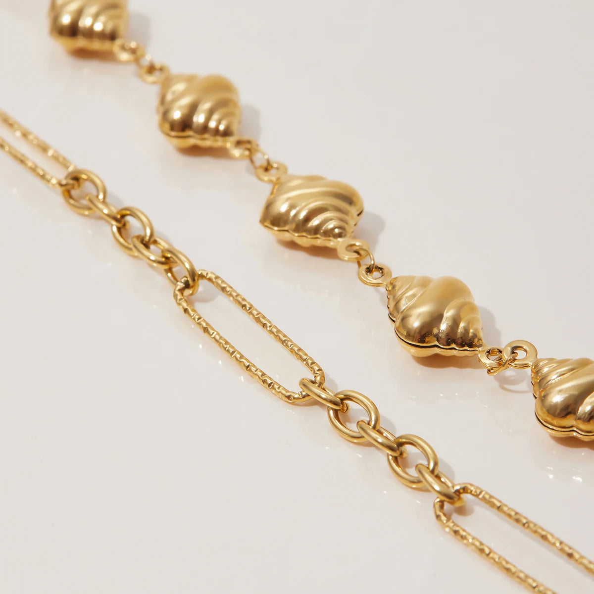Leaf Chain Bracelet — Stainless Steel · PS039