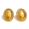 Geometric earrings in gold-plated stainless steel.