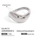 Chunky Heart Ring Stack — Stainless Steel · PS233