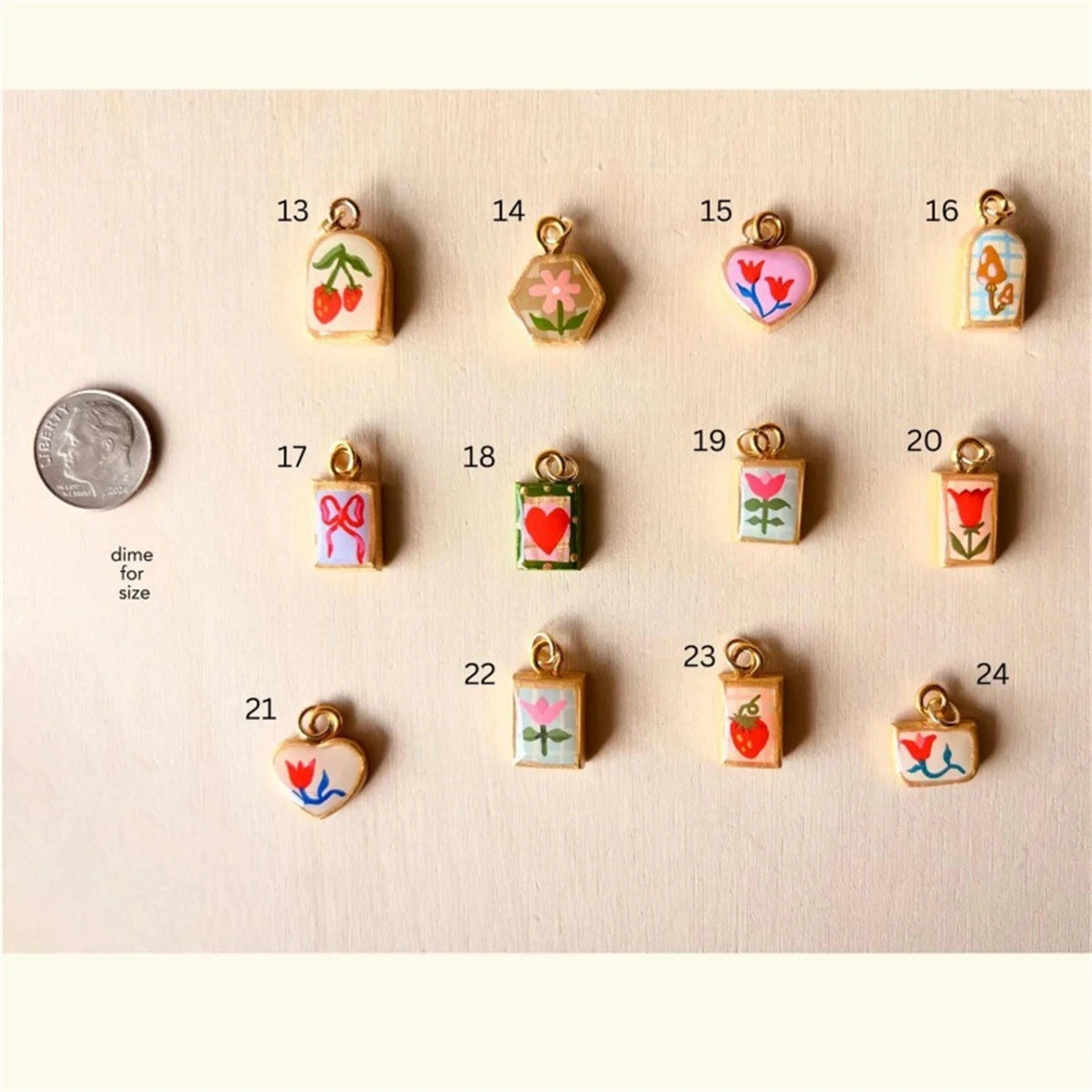 【DIY Pendant】Copper Floral Charm Pendant - PC006