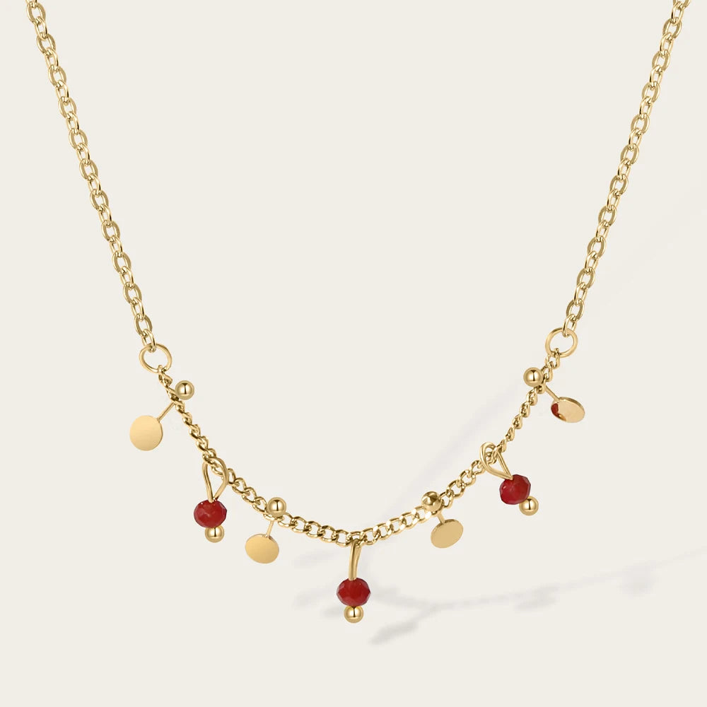 Chain Splice Charm Necklace — 316L Stainless Steel · PS418