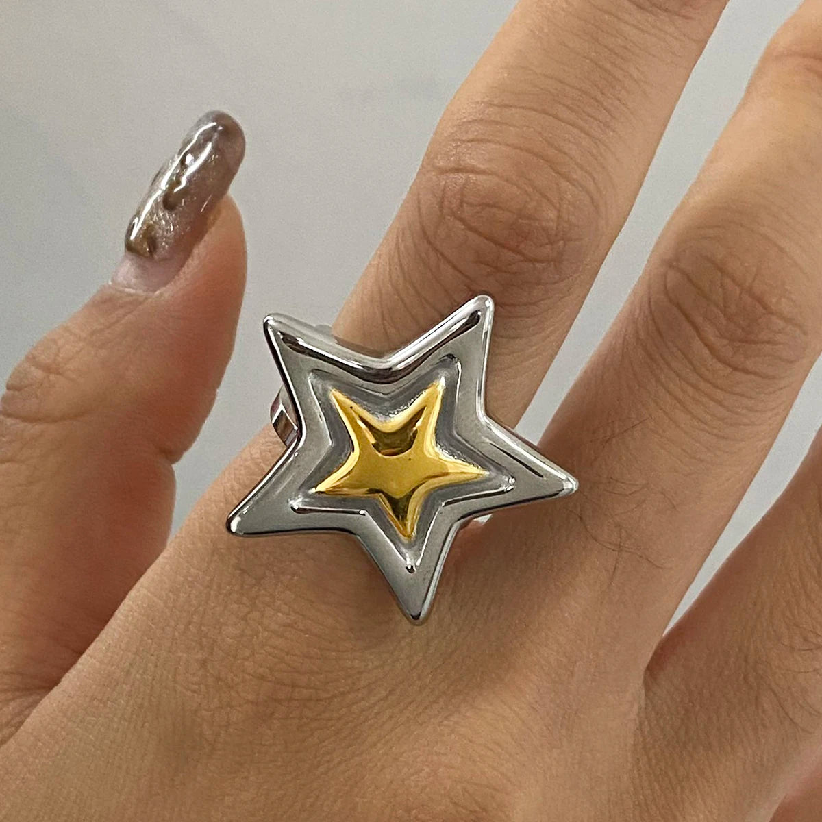 Star Ring Stack — Stainless Steel · PS275
