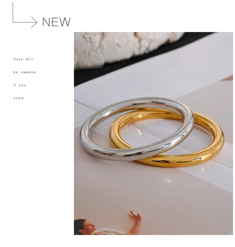 Hammered Geometric Bracelet — Gold-Plated Stainless Steel · PS2018