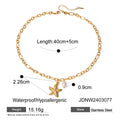Shell Starfish Layered Necklace — Stainless Steel · PS161