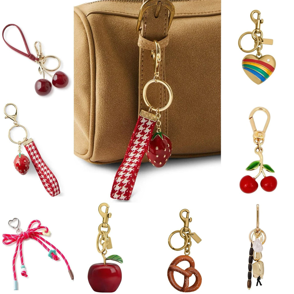 New Fashionable and Popular DIY Bag Pendant, Free Matching with Strawberry Keychain for Women
