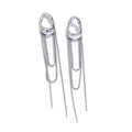 Geometric chain earrings in gold-plated 316L stainless steel.