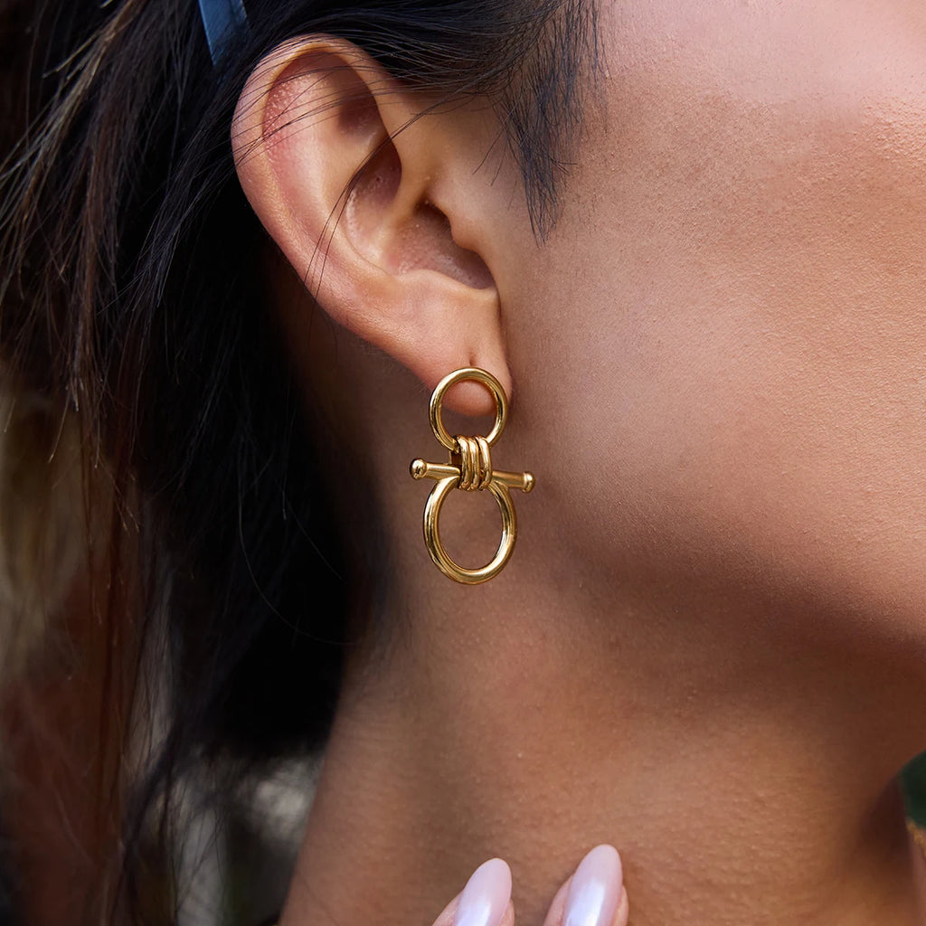 Equestrian Smooth Earrings — Stainless Steel · PS303
