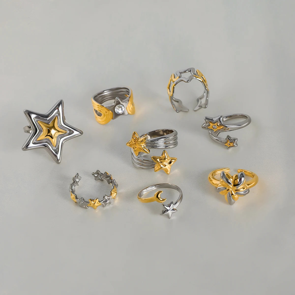 Star Ring Stack — Stainless Steel · PS275