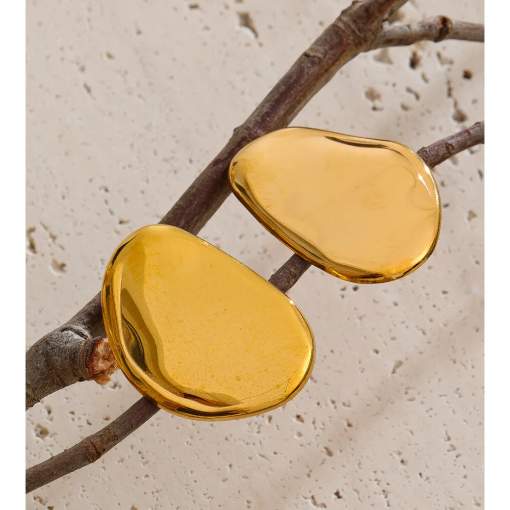 Geometric Earrings — Gold-Plated Stainless Steel · PS1530