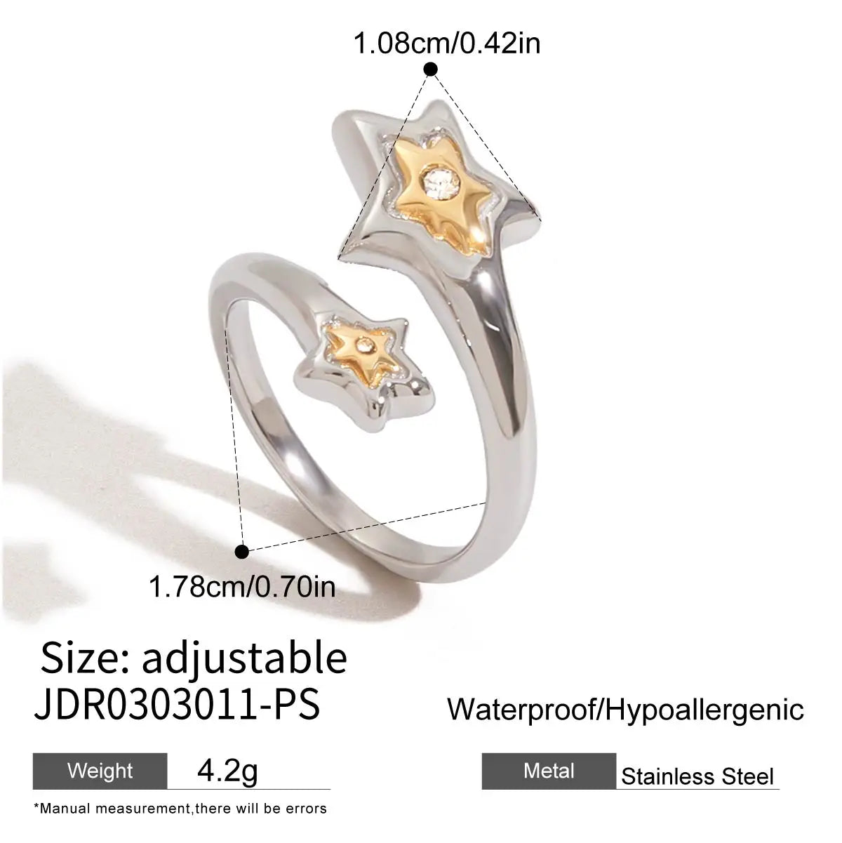 Star Ring Stack — Stainless Steel