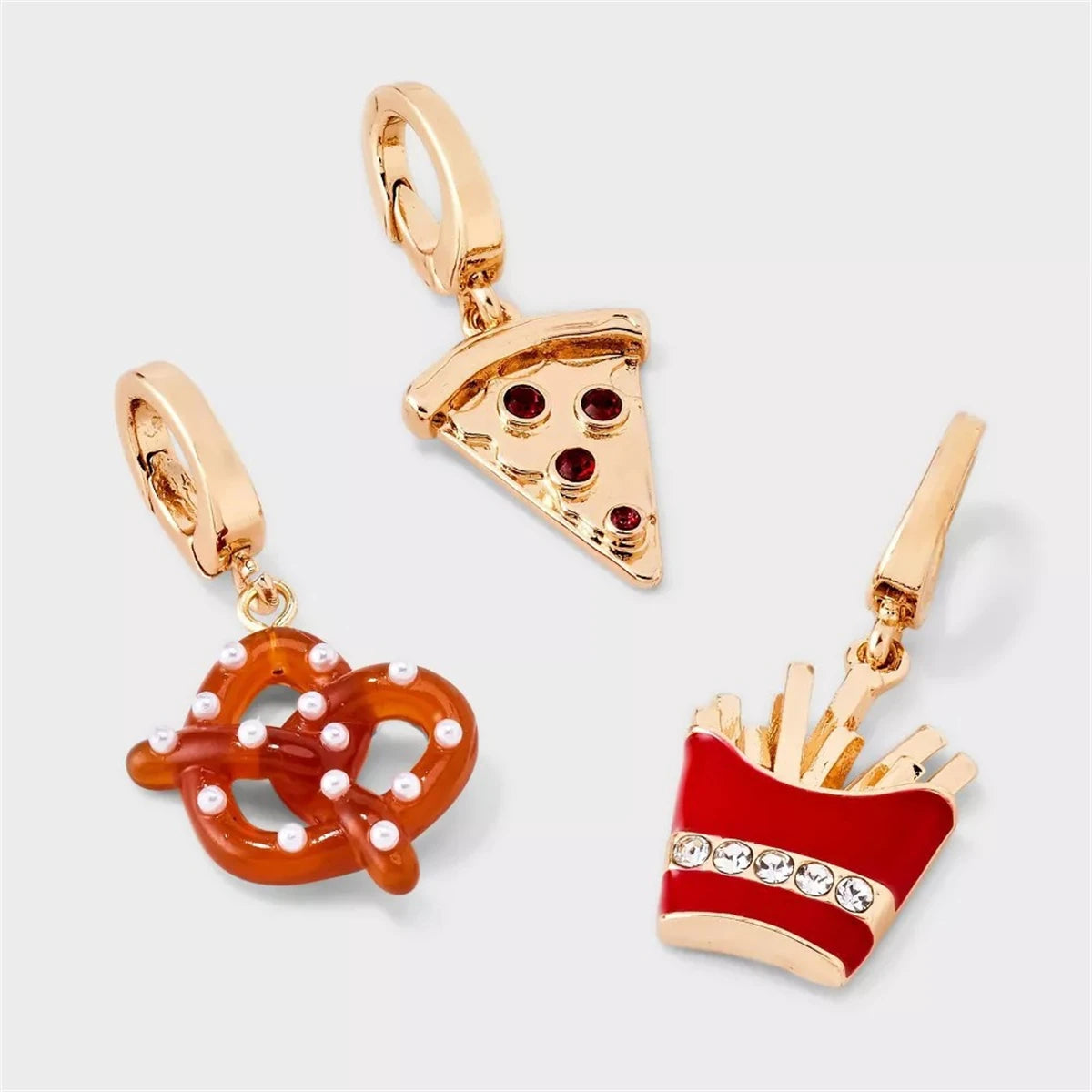 【DIY Pendant】Gold Plated Copper Zircon Inlaid Charm Pendant - PC005