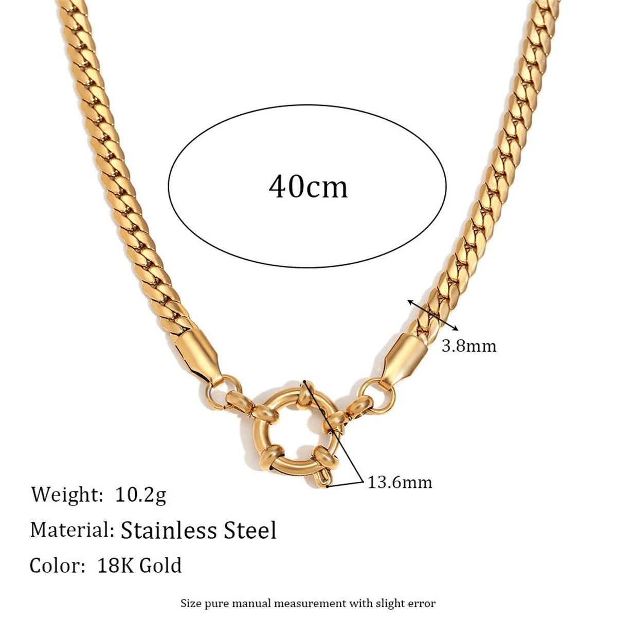 【DIY Chain】 handmade accessory chain titanium steel furnace vacuum electroplating gold plating color preservation