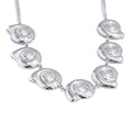 Shell geometric chain necklace in gold-plated stainless steel with shell.