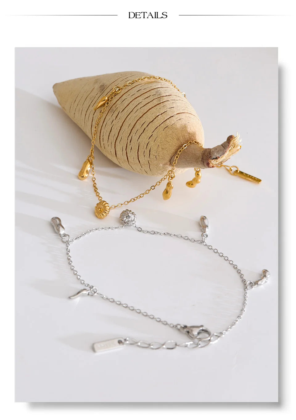 Geometric Chain Bracelet — Gold-Plated Stainless Steel · PS1061