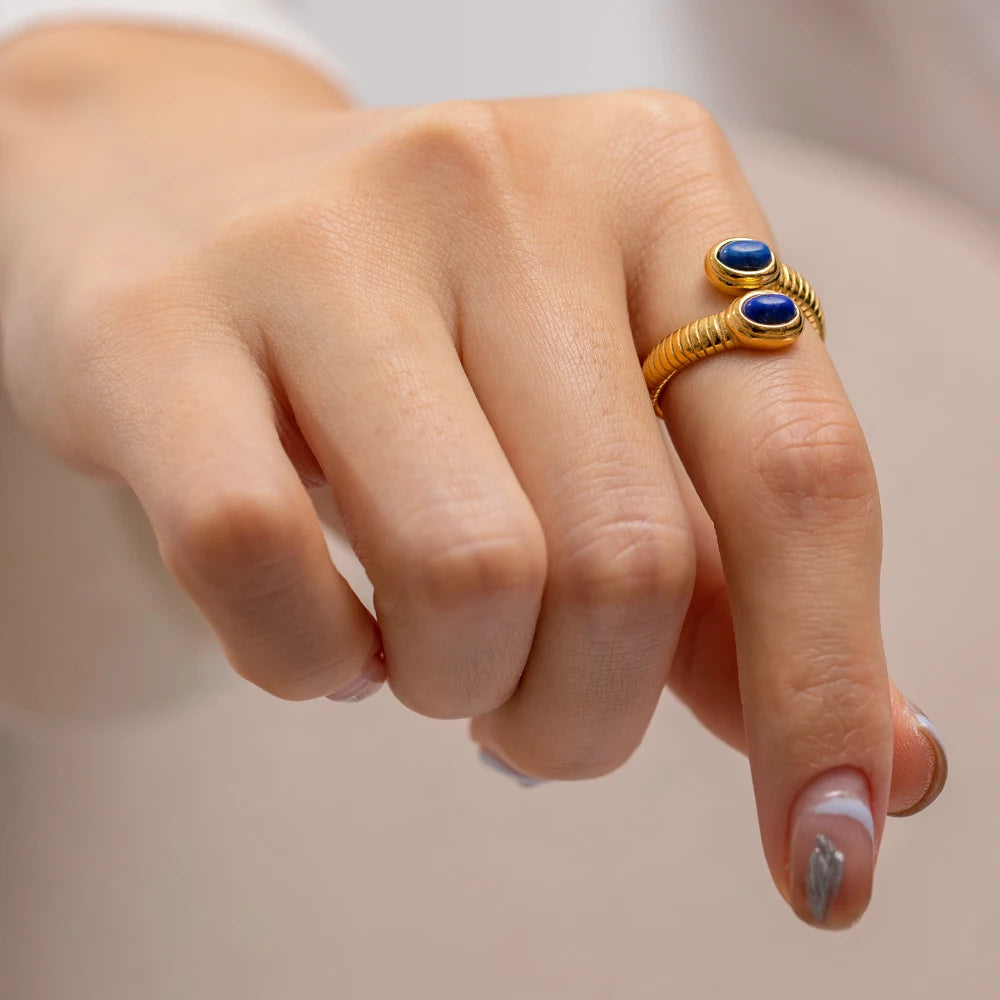 Snake Open Ring — Stainless Steel · PS345