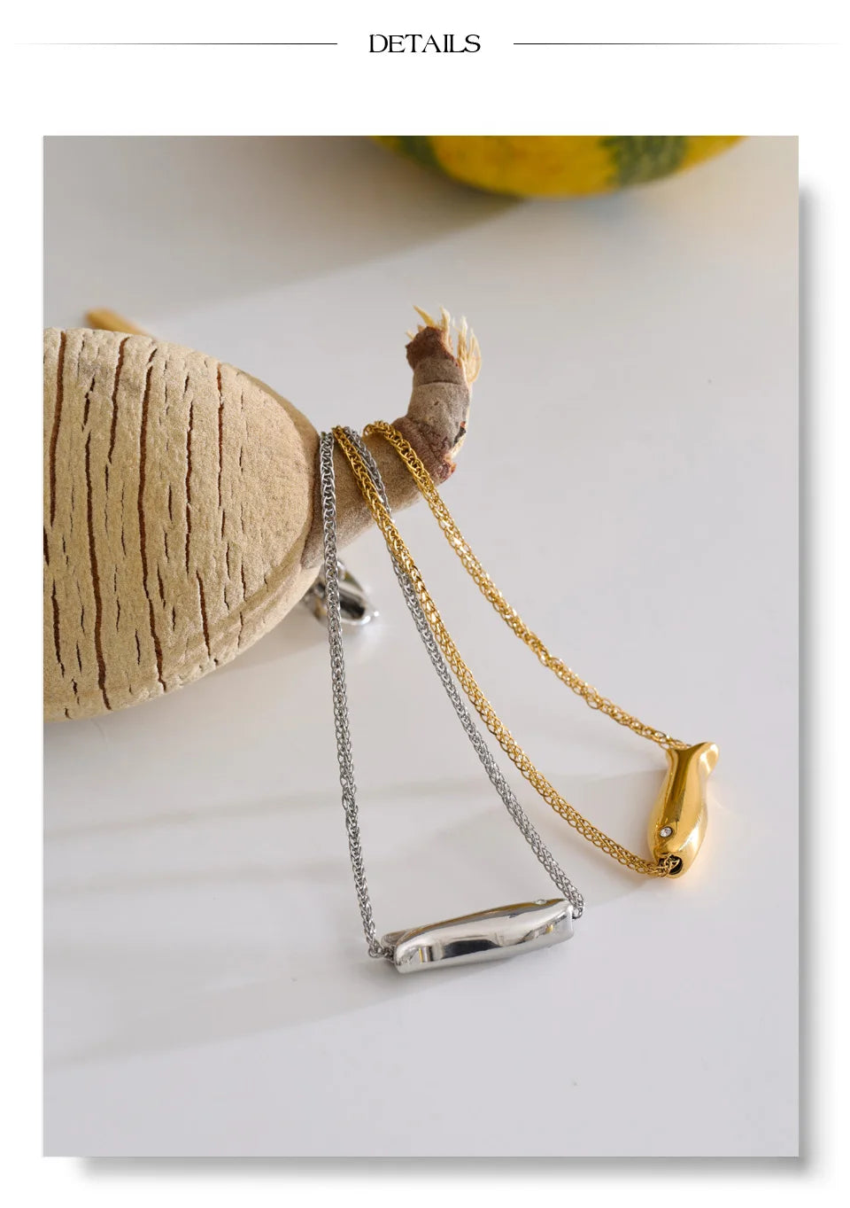 Cubic Zirconia Geometric Chain Bracelet — Gold-Plated Stainless Steel with Cubic Zirconia · PS1757