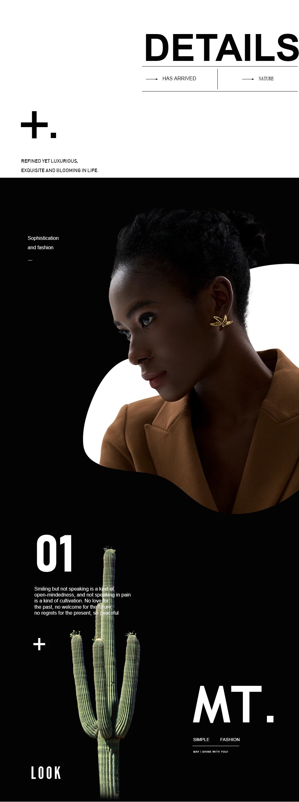 Star earrings in gold-plated 316L stainless steel.