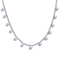 Cubic zirconia geometric chain necklace in gold-plated stainless steel with cubic zirconia.