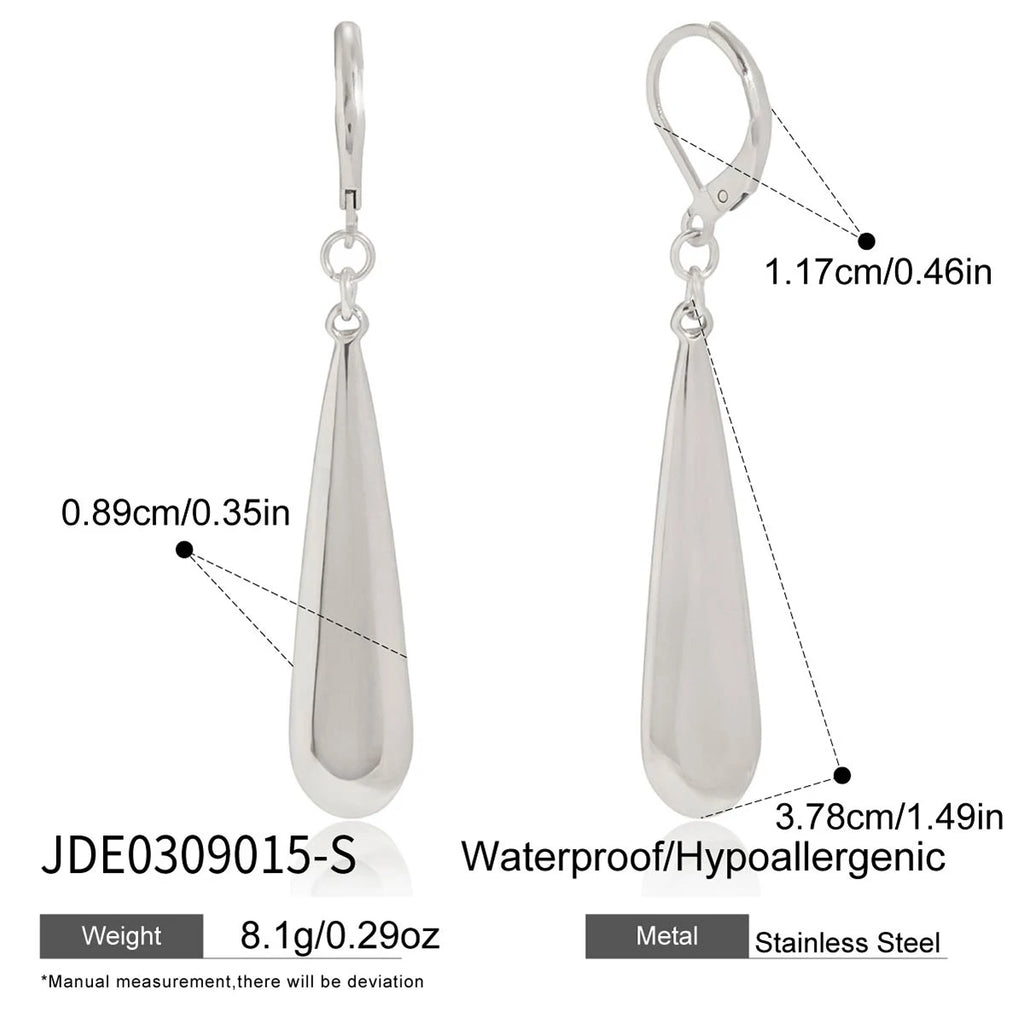 Long Chain Tassel Earrings — Stainless Steel · PS104