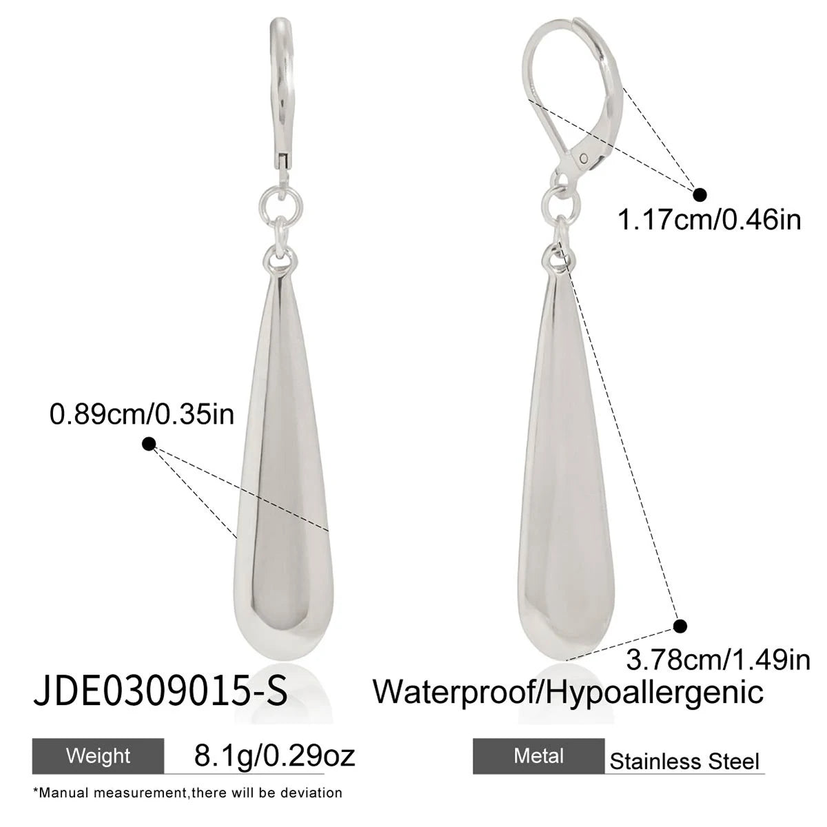 Long Chain Tassel Earrings — Stainless Steel · PS104
