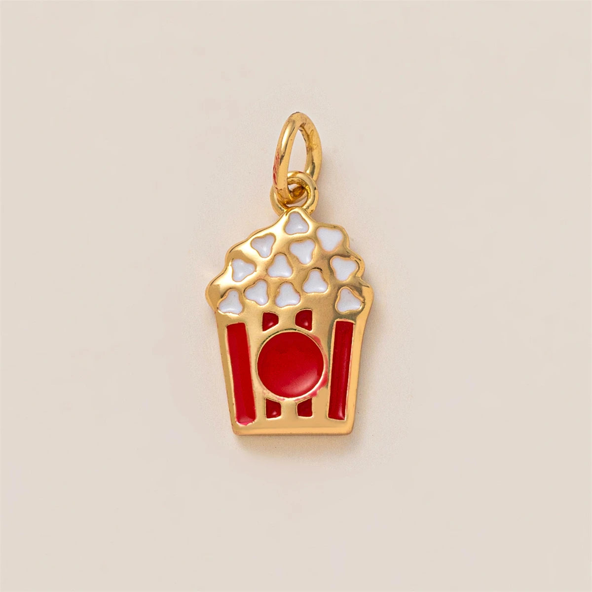 【DIY Pendant】Gold Plated Copper Zircon Inlaid Charm Pendant - PC005