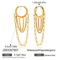Chain Link Hoop Earrings — Stainless Steel · PS090