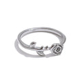 Flower geometric ring in 18K gold-plated stainless steel.