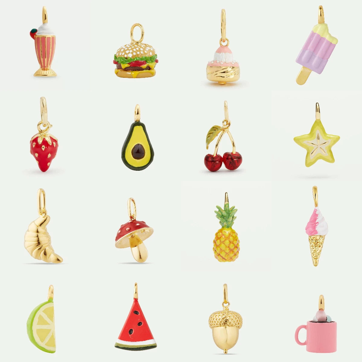 【DIY Pendant】Stainless Steel Food & Beverage Charm Pendant - PS015