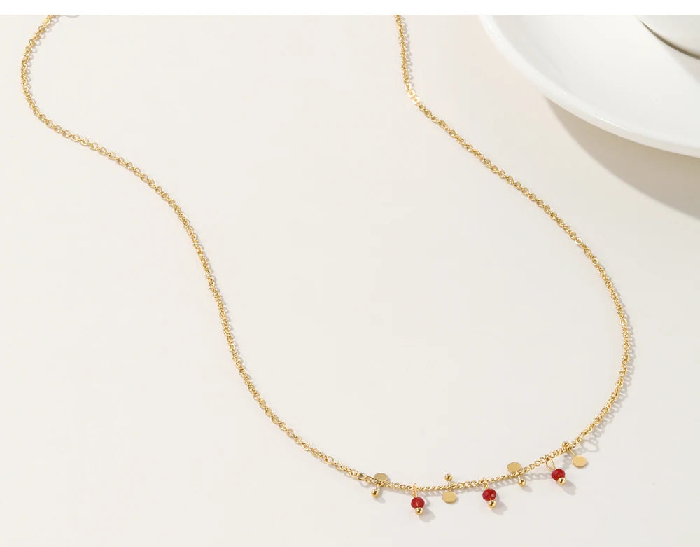Chain Splice Charm Necklace — 316L Stainless Steel · PS418