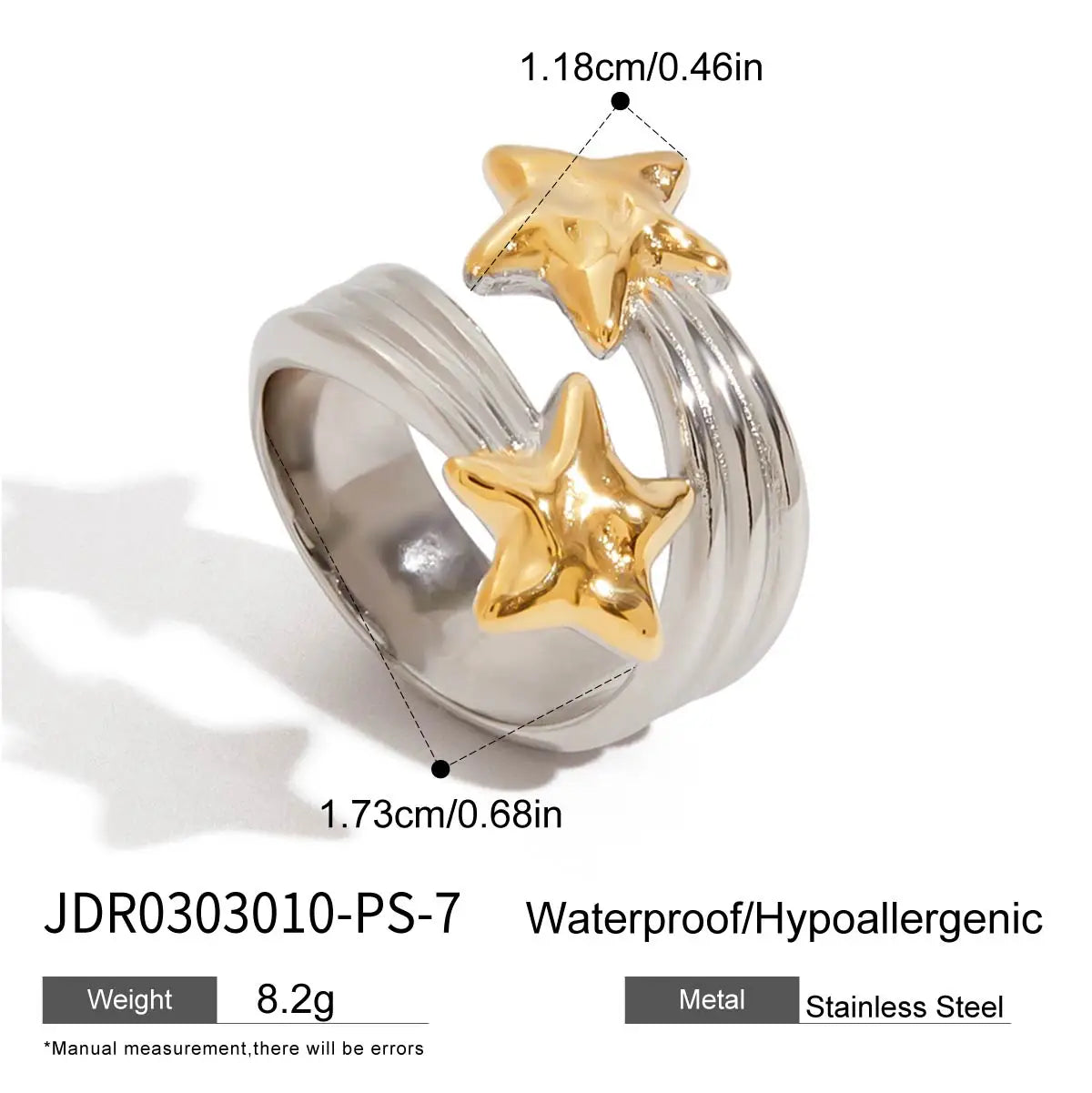 Star Ring Stack — Stainless Steel